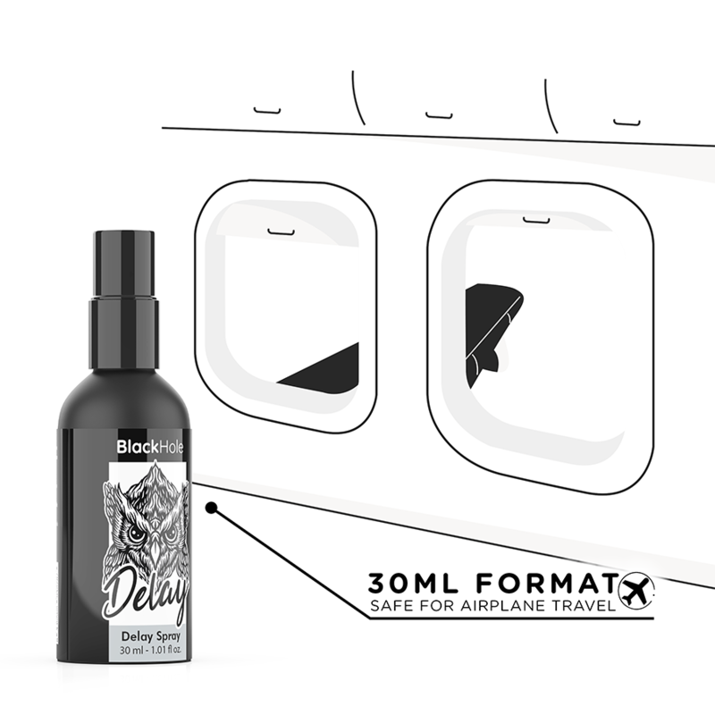 Spray Retardateur Study Forte 30 ml Base Eau Effet Frais - Black Hole