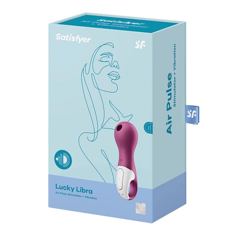 Stimulateur Clitoridien Air Pulse Lucky Libra Poignée Anneau IPX7 - Satisfyer