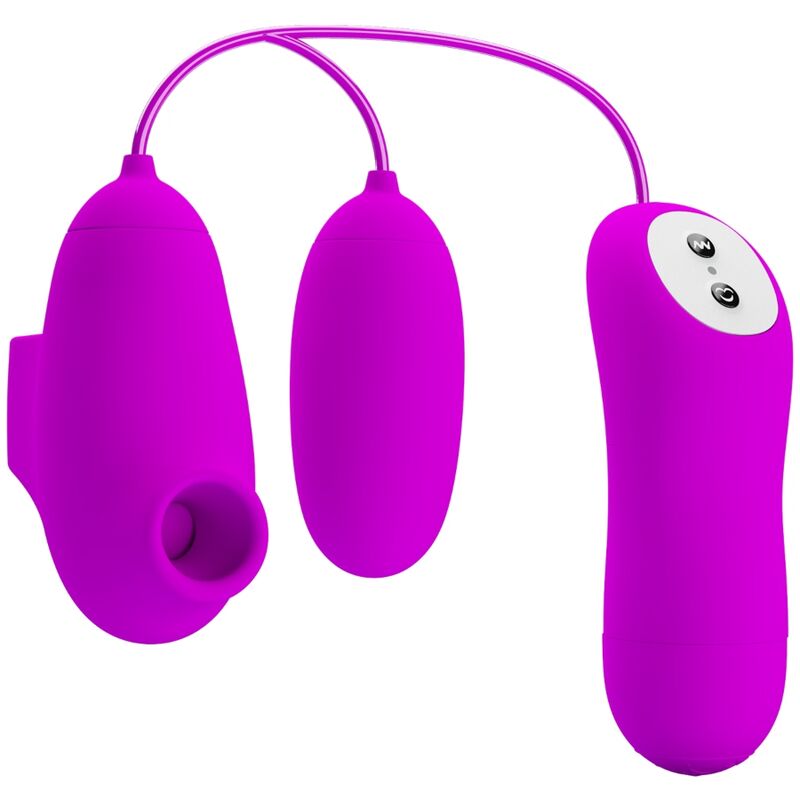 Stimulateur Clitoridien Bullet Vibrant et Ventouse 12 Fonctions - Pretty Love