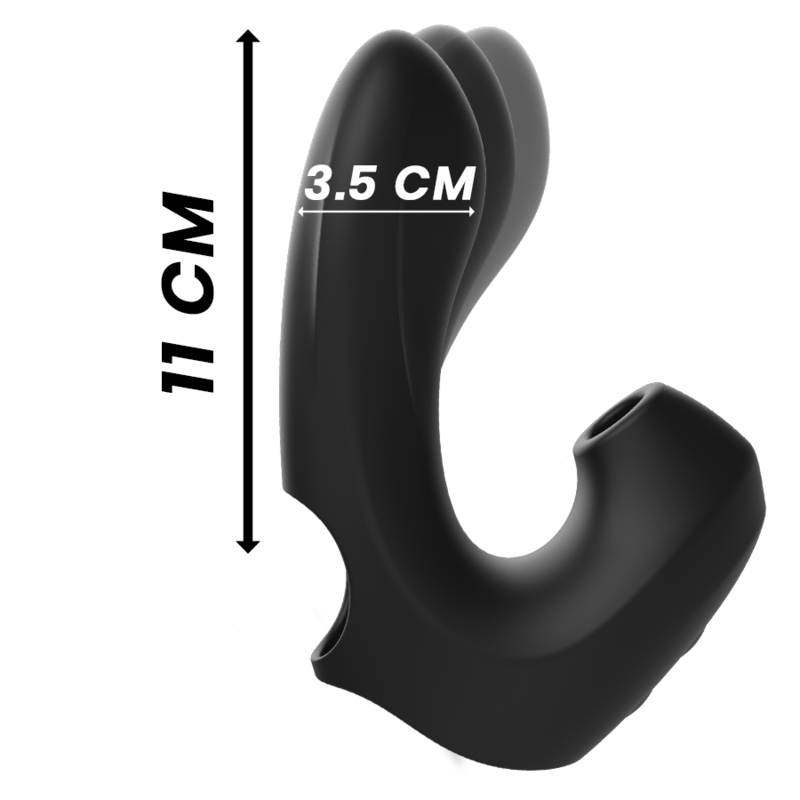 Stimulateur Clitoridien à Doigt Aspiration et Vibration 2 Moteurs IPX6 - Ibiza Technology