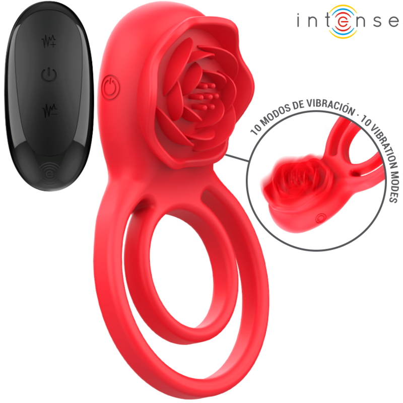 Stimulateur Clitoridien Gail Forme Rose 10 Vibrations Télécommande - Intense