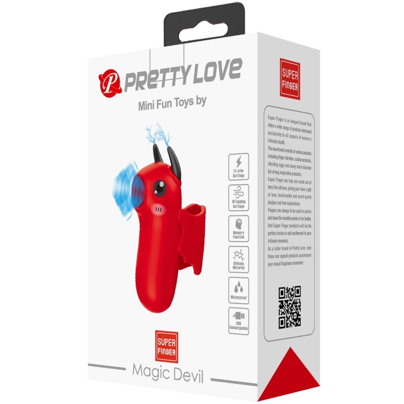 Stimulateur Clitoridien Magic Doigt Électro 10 Modes Rechargeable - Pretty Love