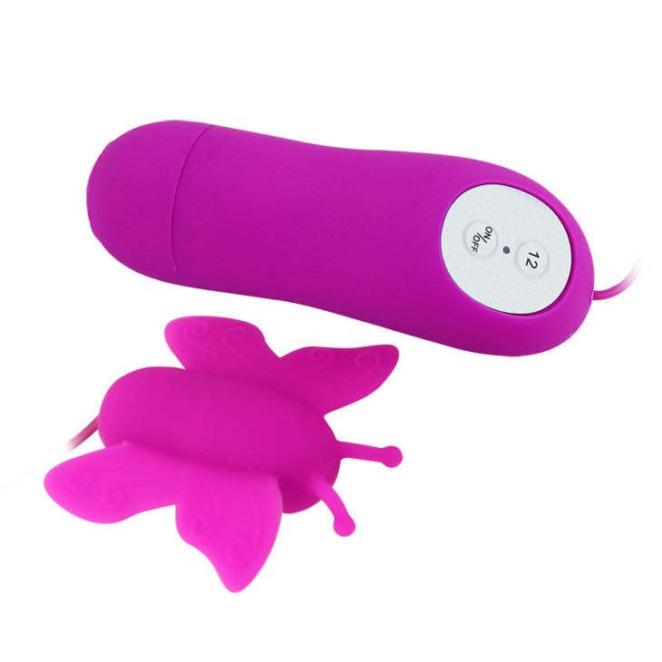 Stimulateur Clitoridien Papillon Télécommandé 12 Vitesses Étanche Lilas - Baile