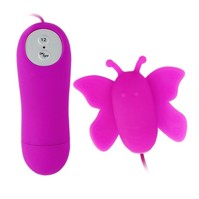 Stimulateur Clitoridien Papillon Télécommandé 12 Vitesses Étanche Lilas - Baile