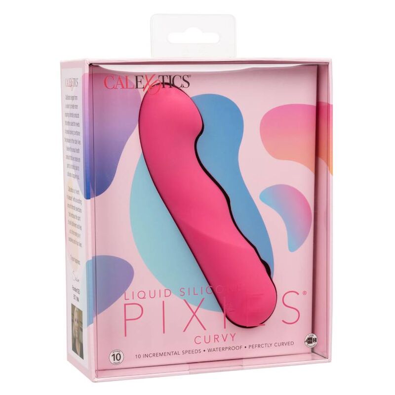 Stimulateur Clitoridien Pixies Curvy Pointe Flexible 10 Vitesses USB - CalExotics