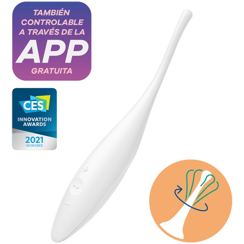 Stimulateur Clitoridien Twirling Joy Vibrations Circulantes Connecté - Satisfyer