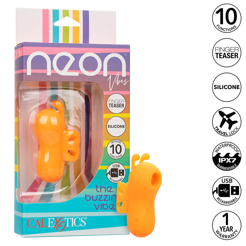 Stimulateur de Doigts Neon Vibes Buzzing Vibe 10 Vibrations IPX7 - CalExotics