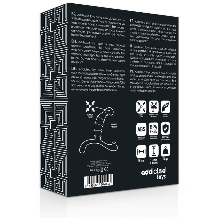 Stimulateur Prostate Anal Plaisir Ciblé TPR 11,3 cm - Addicted Toys