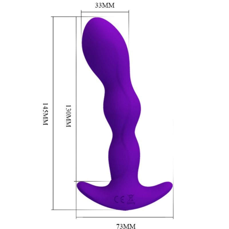 Stimulateur Prostate Vibrant 12 Modes Rechargeable Texturé Lilas - Pretty Love