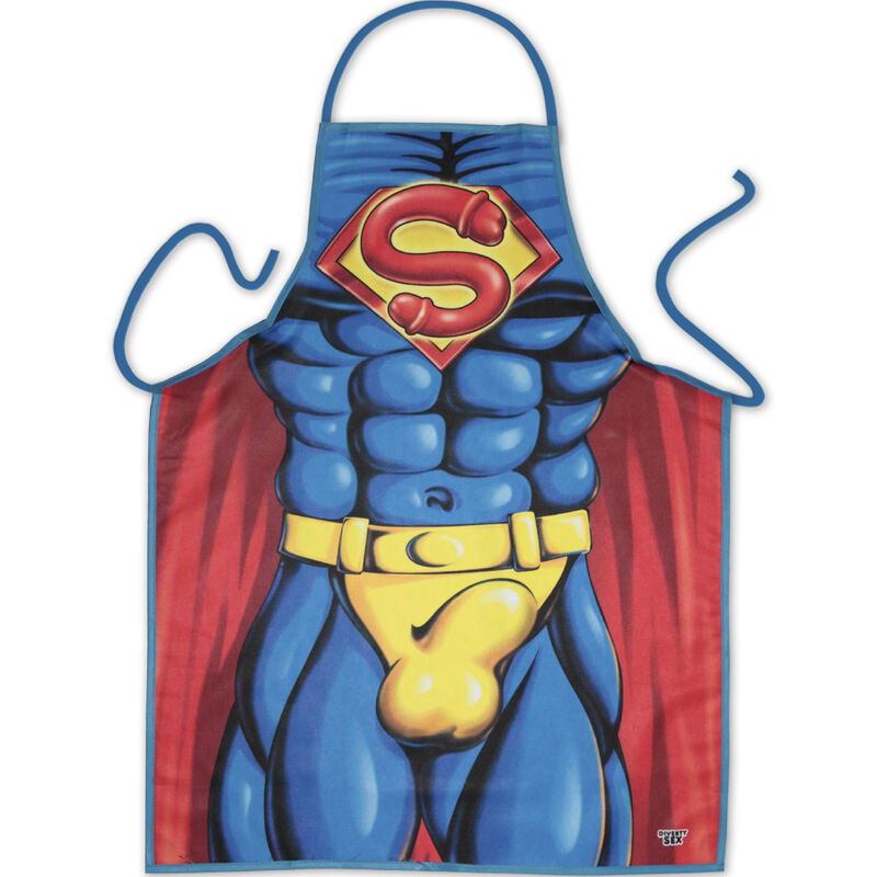 Tablier Humoristique Super Pénis Polyester Réglable - Diablo Picante