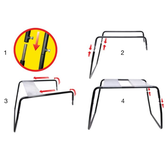 Tabouret Sexe Élastique Cadre Acier Charge 136 kg - Fetish Fantasy
