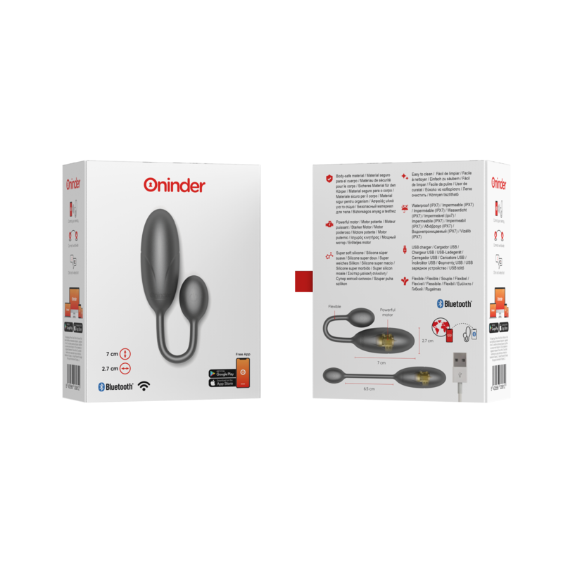Œuf Vibrant Connecté Denver Application Gratuite 7 cm - Oninder