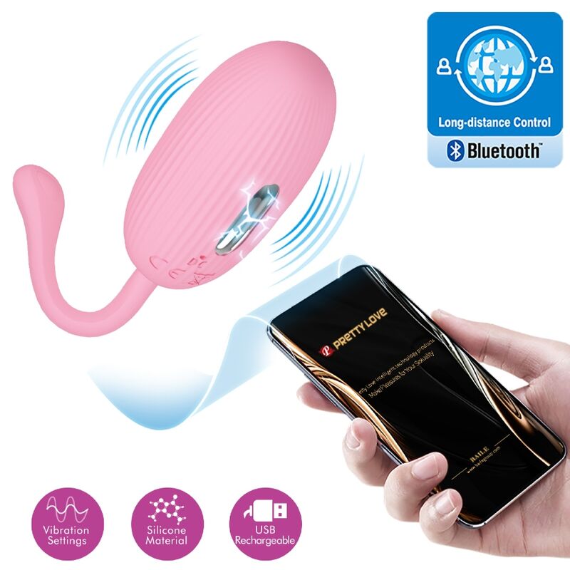 Œuf Vibrant Connecté Doreen Rechargeable Silicone - Pretty Love