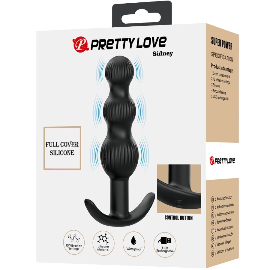 Vibromasseur Anal Sidney Perles Progressives 10 Vibrations - Pretty Love
