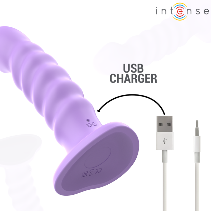 Vibromasseur Brenda Design Spirale 10 Vibrations Ventouse Télécommande - Intense