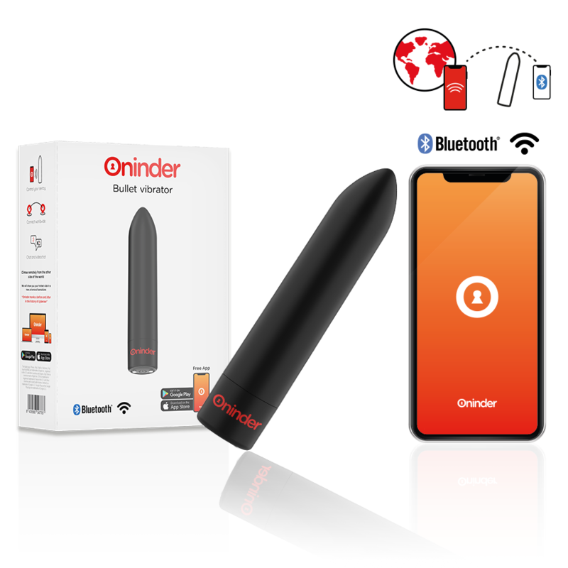 Vibromasseur Bullet Connecté Berlin 9 Modes Rechargeable Étanche - Oninder