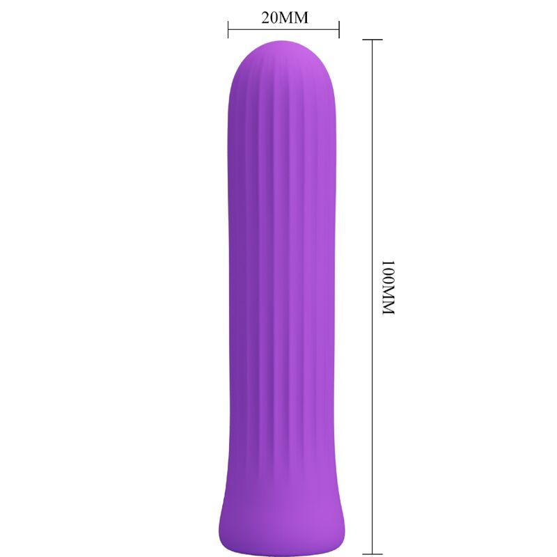 Vibromasseur Compact Blanche 12 Vitesses Texturé - Silicone - Pretty Love