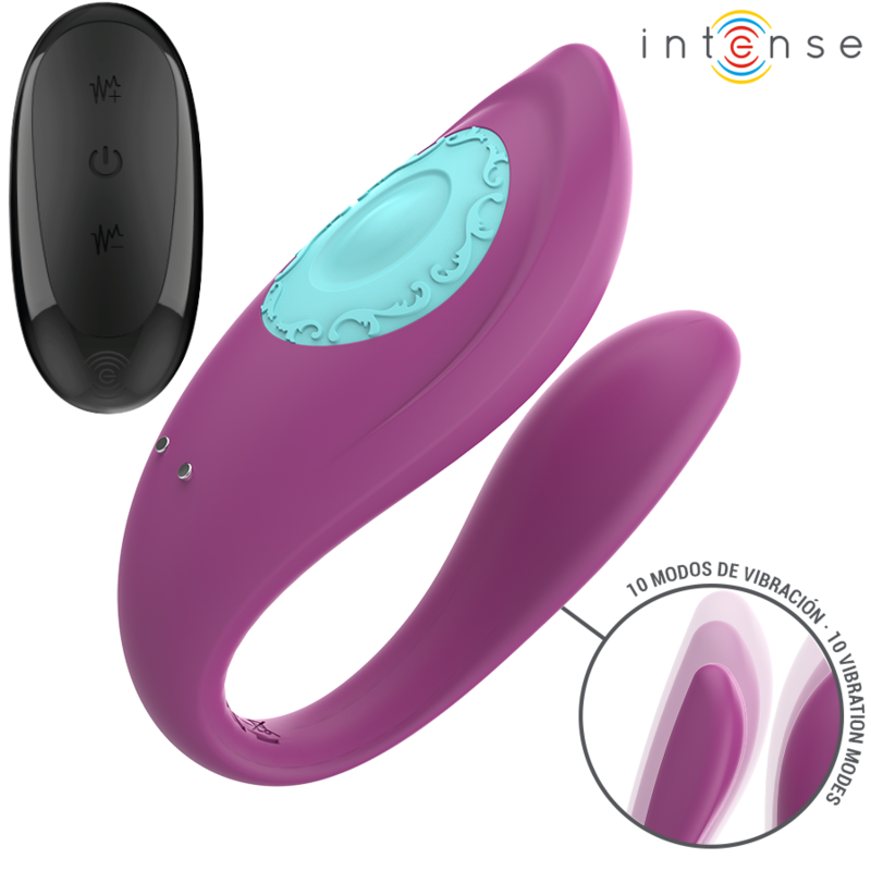 Vibromasseur Couple Annie Forme en U 10 Modes Télécommande - Intense