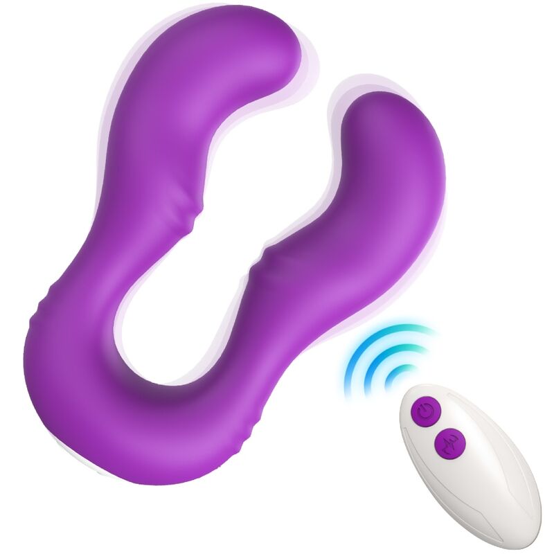 Vibromasseur Double Seraph Télécommandé - Strié 2x9 Modes - Armony