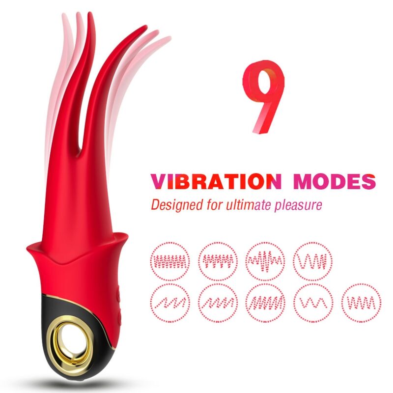 Vibromasseur Double Tête Shadow - Effet Langue 9 Modes - Armony