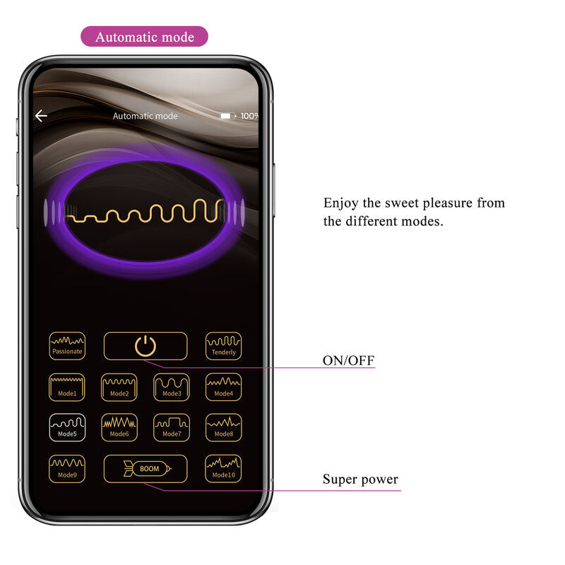 Vibromasseur Électrostimulation Hector App Control 12 Vibrations Rechargeable - Pretty Love
