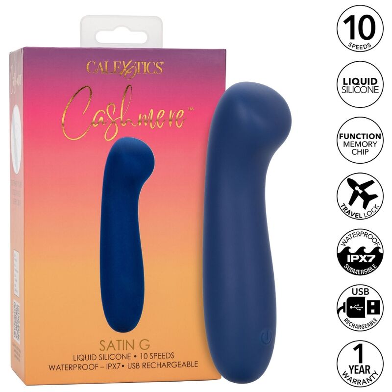 Vibromasseur Point G Cashmere Satin Flexible 10 Vitesses IPX7 - Calexotics