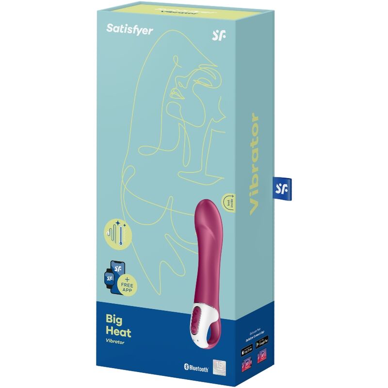 Vibromasseur Point G Chauffant Big Heat Connecté IPX7 - Satisfyer