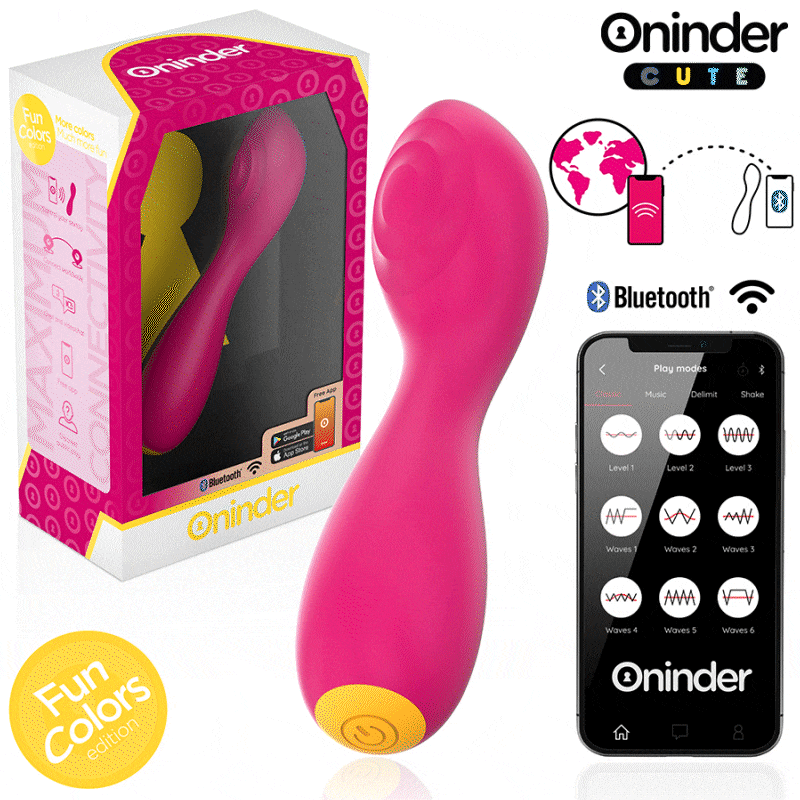 Vibromasseur Point G Connecté Tapping 9 Modes 12,5 cm IPX7 - Oninder Cute