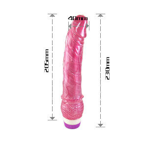 Vibromasseur Réaliste Linex Rouge 23 cm Multivitesse - Baile