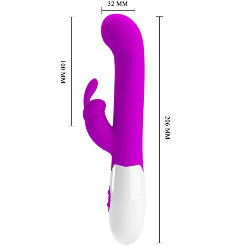 Vibromasseur Rabbit Centaure 30 Modes de Vibration Silicone - Pretty Love