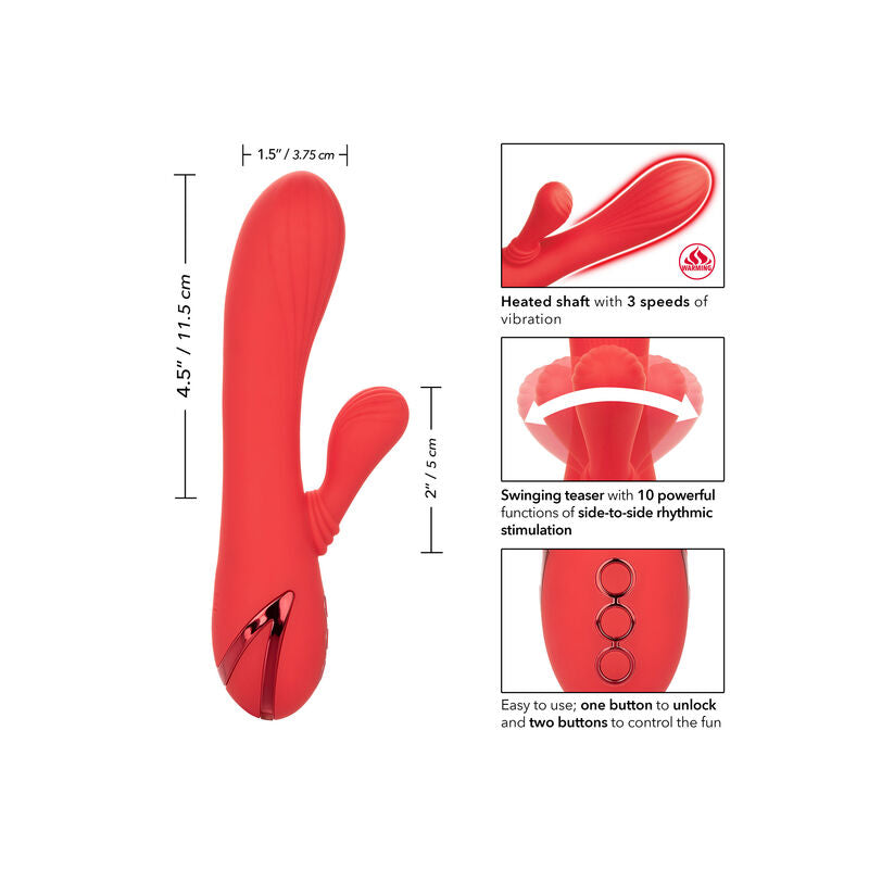 Vibromasseur Rabbit Chauffant Palisades Passion Teaser Oscillant - CalExotics