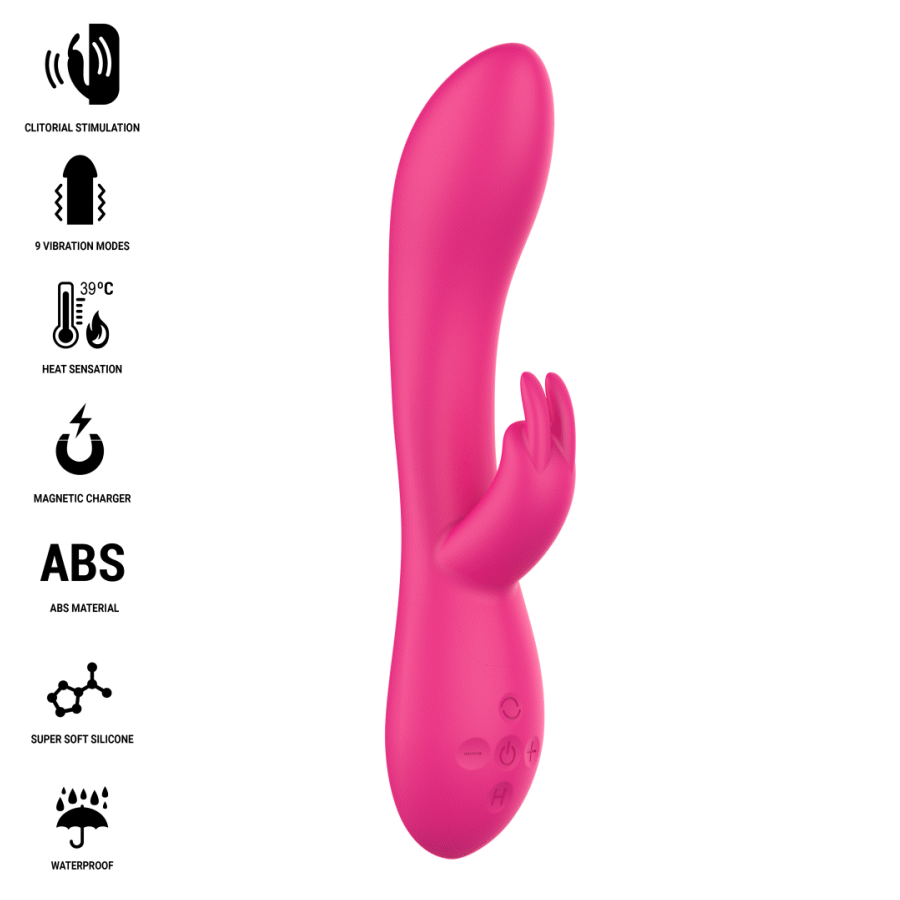 Vibromasseur Rabbit Chauffant Tammy 9 Modes Rechargeable - Intense