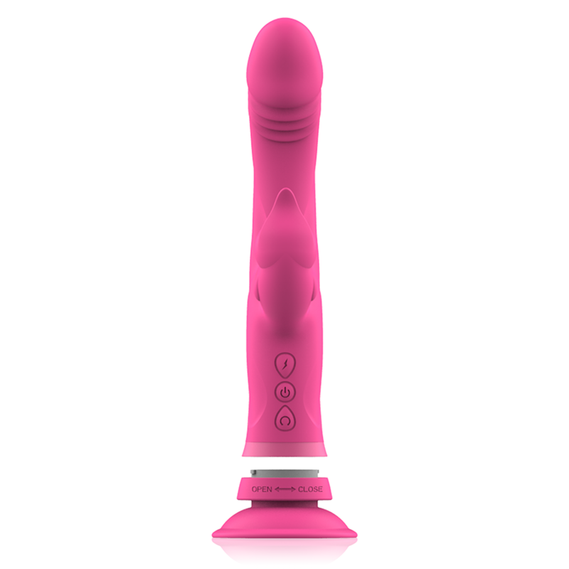 Vibromasseur Rabbit Julio Silicone 2 Moteurs Ventouse Étanche - Intense