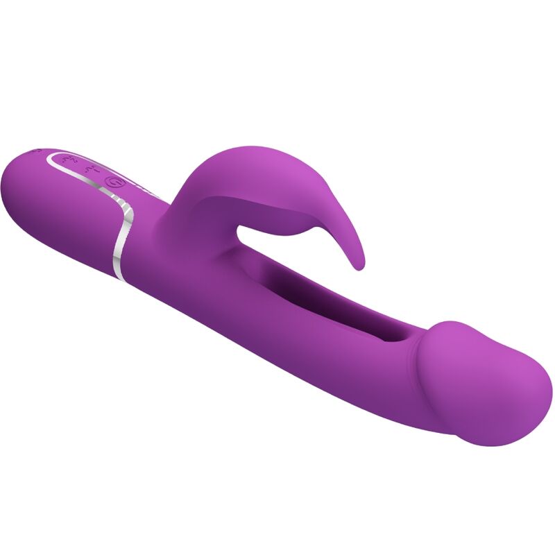 Vibromasseur Rabbit Kampas 3-en-1 Languette Oscillante Rechargeable - Pretty Love