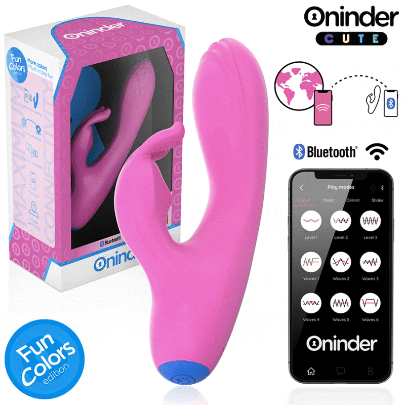 Vibromasseur Rabbit Love Bunny Connecté Point G et Clitoris - Oninder