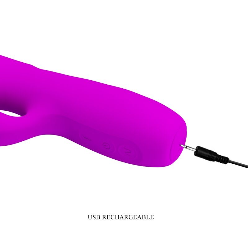 Vibromasseur Rabbit Melanie Rotation Poussée 12 Vibrations Rechargeable - Pretty Love