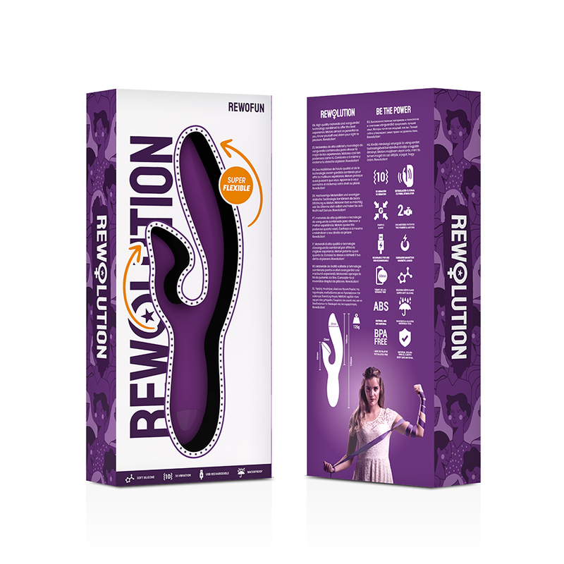 Vibromasseur Rabbit Rewofun Flexible Double Moteur Point A - Rewolution