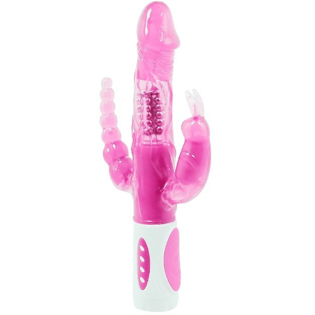 Vibromasseur Rabbit Rotatif Pretty Bunny 3 Moteurs 12 Vibrations - Baile