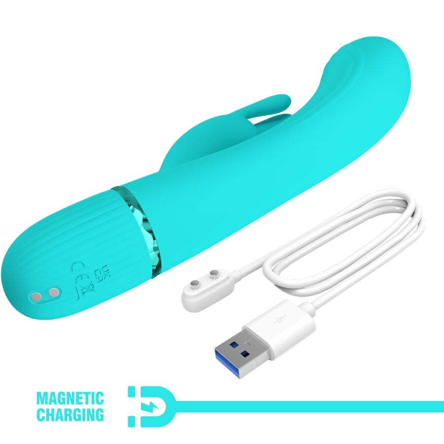 Vibromasseur Rabbit Scocco Tête Flexible 10 Vibrations Rechargeable - Pretty Love