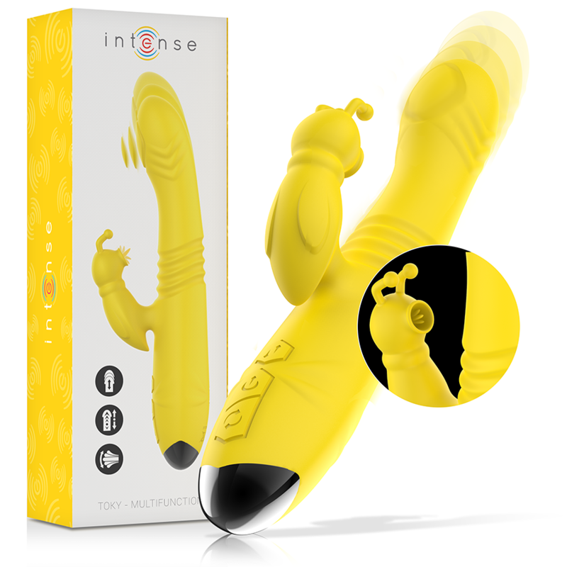 Vibromasseur Rabbit Toky Mouvement Up & Down 8 Pulsations Rechargeable - Intense
