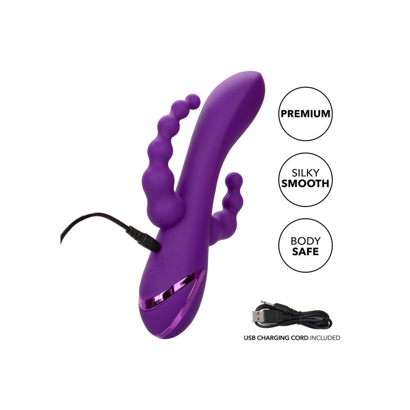 Vibromasseur Rabbit Triple Stimulation Long Beach Bootylicious Étanche - CalExotics