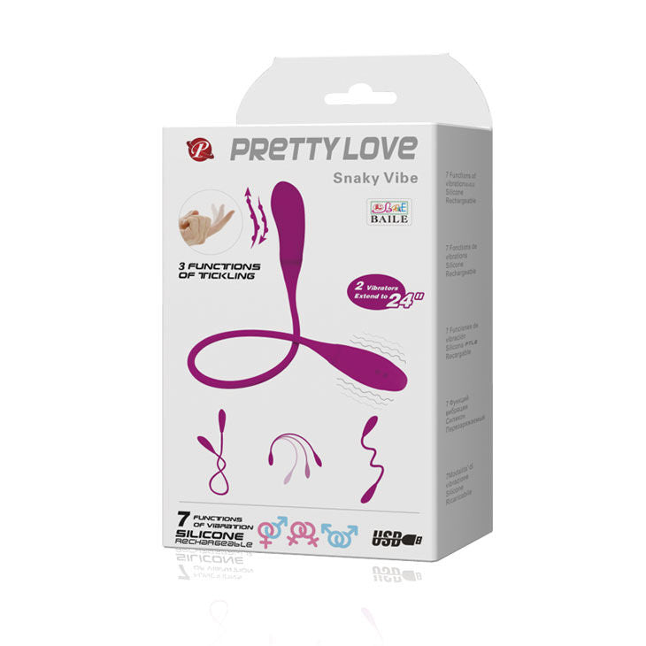 Vibromasseur Snaky Vibe 7 Vibrations - Pretty Love