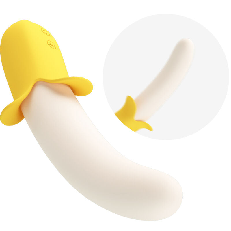 Vibromasseur Va-et-Vient Banana Geek 7 Vibrations 3 Modes Poussée Rechargeable - Pretty Love