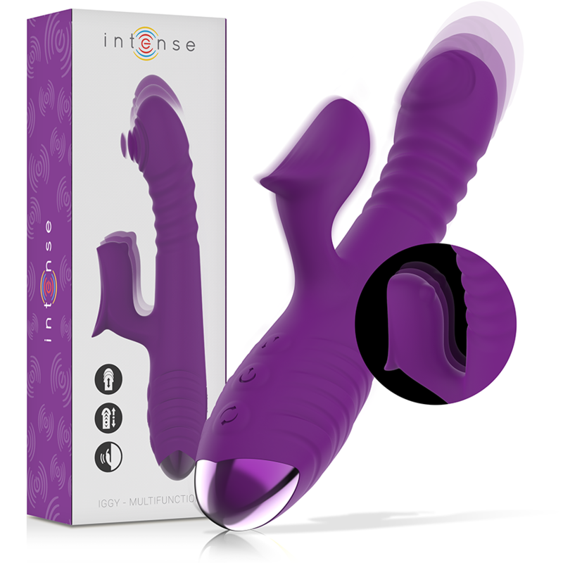 Vibromasseur Va-et-Vient Iggy Up & Down avec Stimulateur Clitoridien Rechargeable - Intense